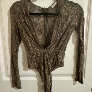 Long Sleeve Bodysuit, Lace
